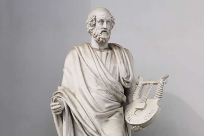 Гомер - биография, поэмы "Илиада" и "Одиссея", произведения поэта и фото