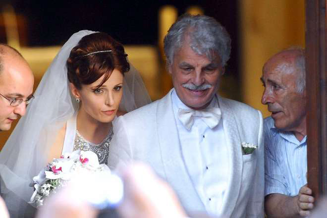 Свадьба Микеле Плачидо с молодой женой