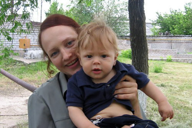 Елена Морозова с сыном