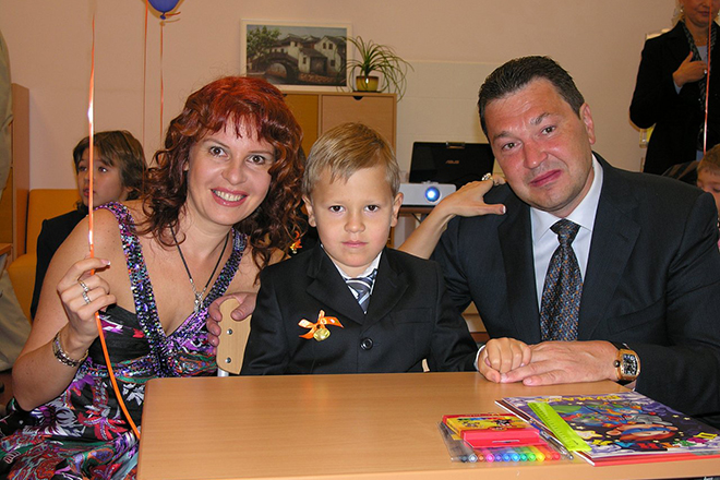 Наталья Штурм с сыном и бывшим мужем
