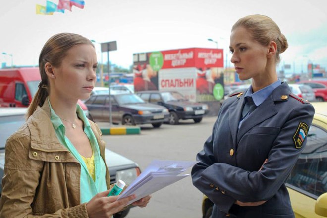 Ольга Арнтгольц и Марина Петренко на съемках сериала 