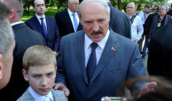 Александр Лукашенко с младшим сыном Николаем