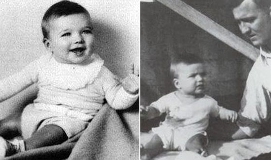 Клинт Иствуд в детстве (на фото справа с отцом)
