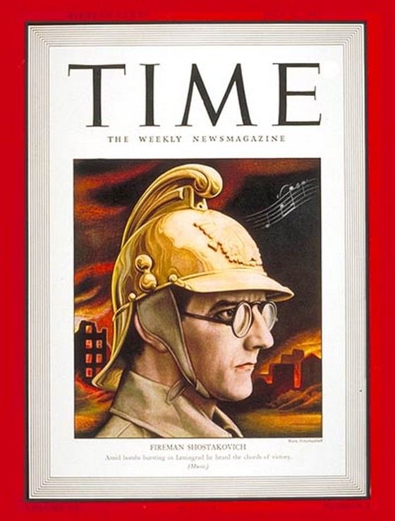 Дмитрий Шостакович на обложке журнала Time