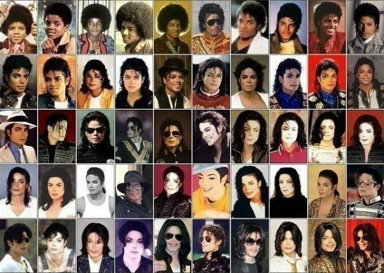 Все сценические образы Майкла Джексона в одной картинке