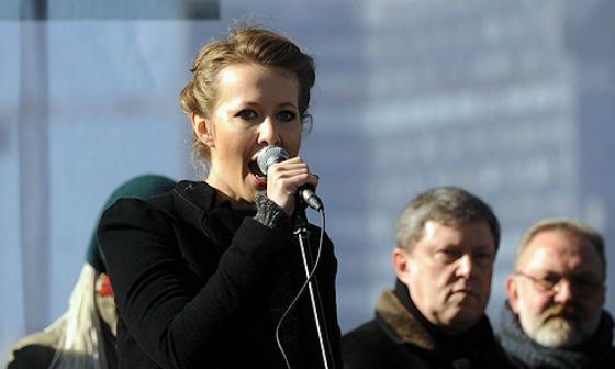 Ксения Собчак на митинге «За честные выборы!»