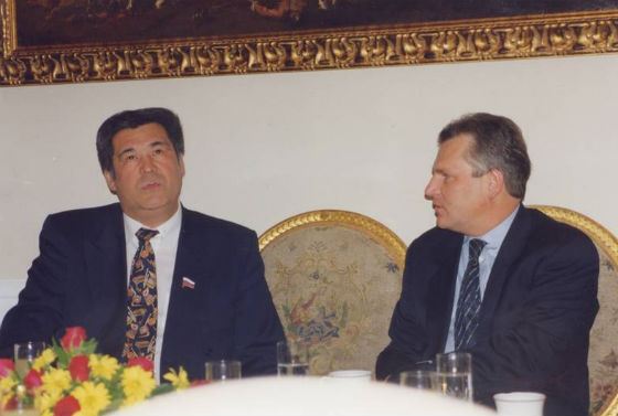 Аман Тулеев и президент Польши Александр Квасневский