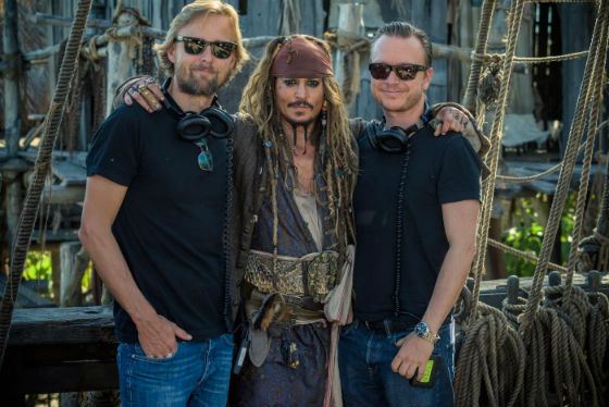 Джонни Депп на съемках «Пиратов Карибского моря»