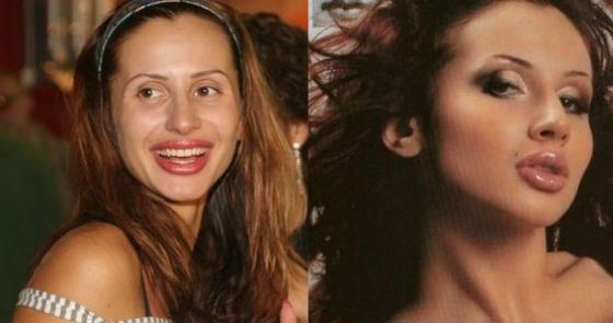 Слева на фото: Светлана Лобода без макияжа