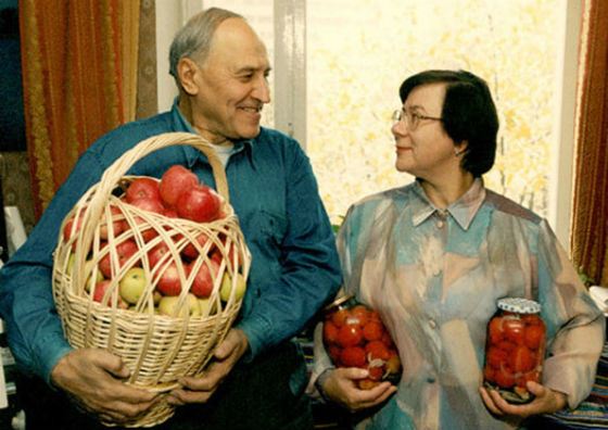 Николай Дроздов с женой