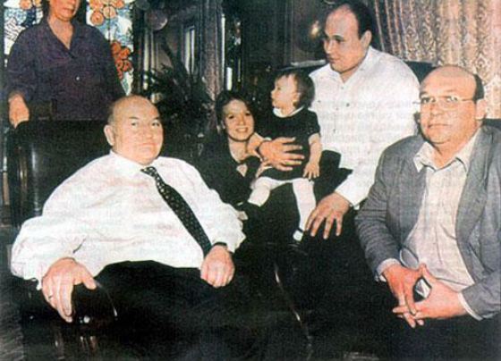 Юрий Лужков с сыновьями от первого брака