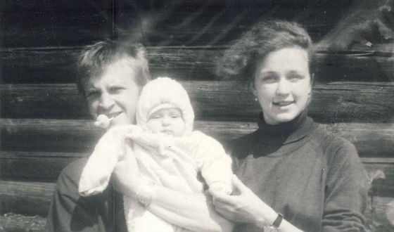 Тимофей Трибунцев с первой женой и дочерью