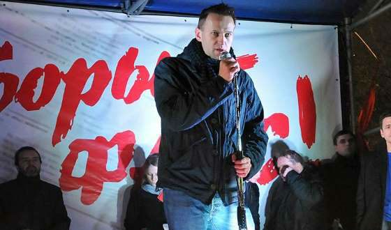 Алексей Навальный на митинге на Чистопрудном бульваре