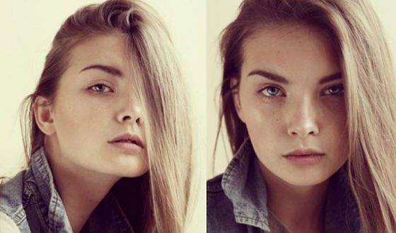 Совсем юная Полина Попова на заре модельной карьеры