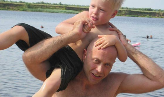 Сергей Дружкко с сыном
