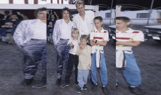 Стеллан Скарсгард с сыновьями и женой