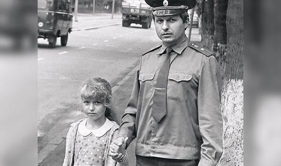 Виктория Герасимова в детстве с отцом