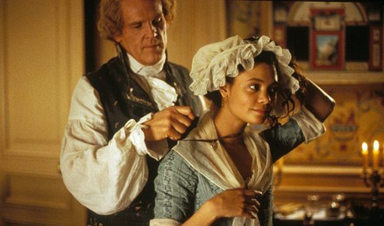 Тэнди Ньютон на съемках фильма «Джефферсон в Париже»