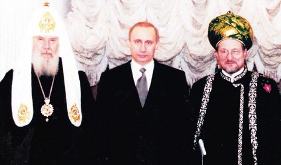 Патриарх Алексий II, Владимир Путин и Талгат Таджуддин