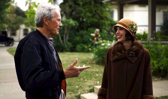 Клинт Иствуд и Анджелина Джоли на съемках триллера «Подмена»