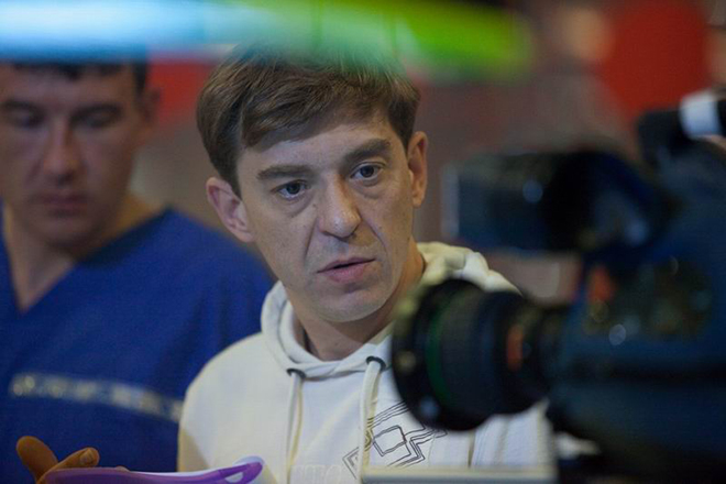 Егор Грамматиков на съемках сериала 