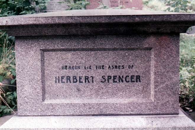 Могила Герберта Спенсера на Хайгейтском кладбище