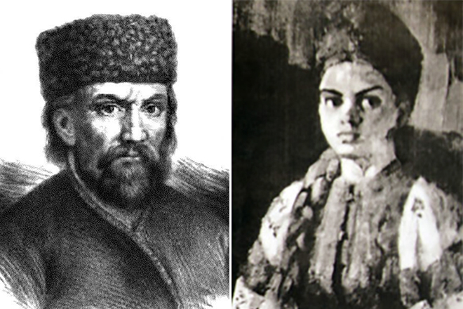 Емельян Пугачев и его жена Устинья