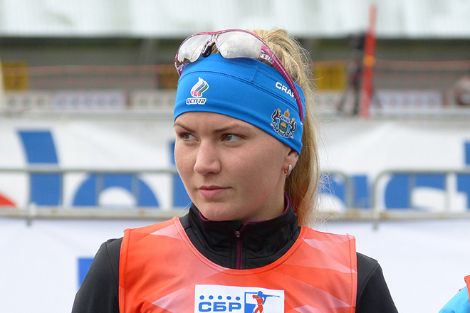 Биатлонистка Виктория Сливко