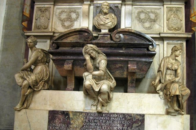 Могила Микеланджело в церкви Санта-Кроче