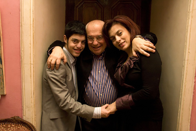 Марк Розовский с женой и сыном