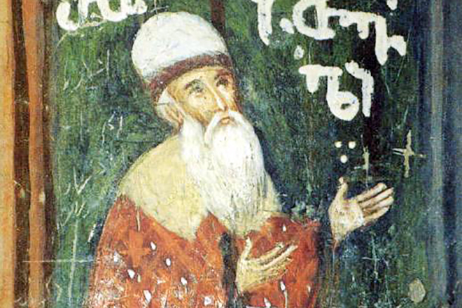 Автопортрет Шоты Руставели на фреске