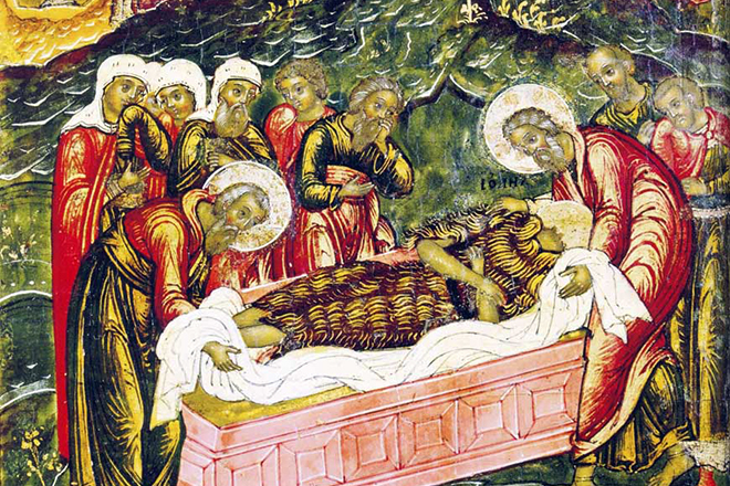 Положение во гроб Иоанна Крестителя