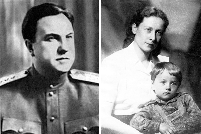 Виктор Абакумов с женой и сыном
