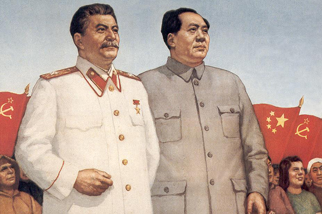 Мао Цзэдун и Иосиф Сталин