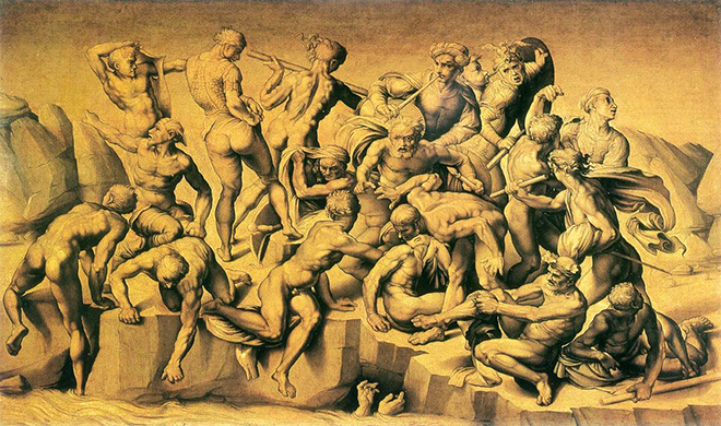 Картина Микеланджело «Битва при Кашине»