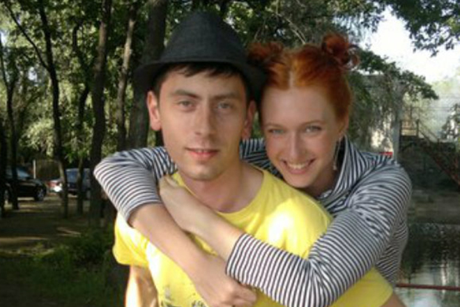Анастасия Вядро с мужем