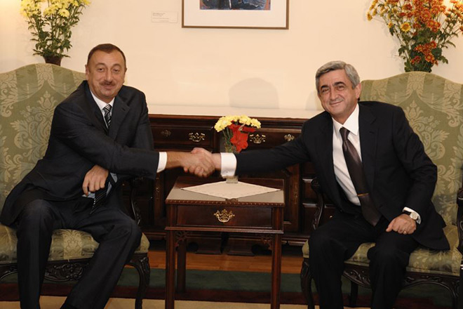 Серж Саргсян и Ильхам Алиев