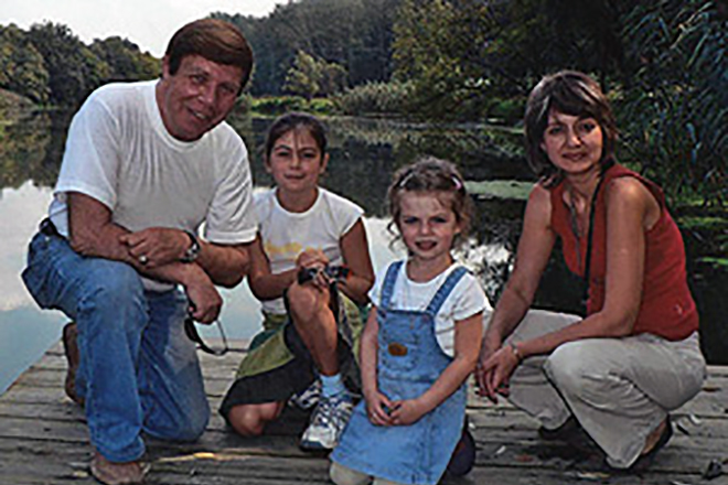 Вадим Мулерман с детьми и женой Светланой