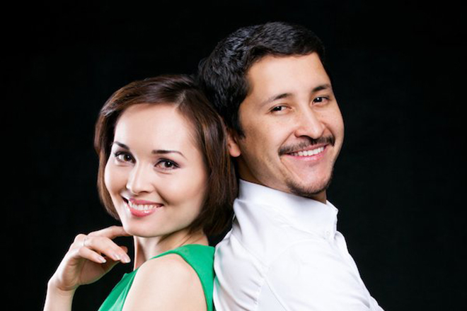 Эльдияр Кененсаров с женой
