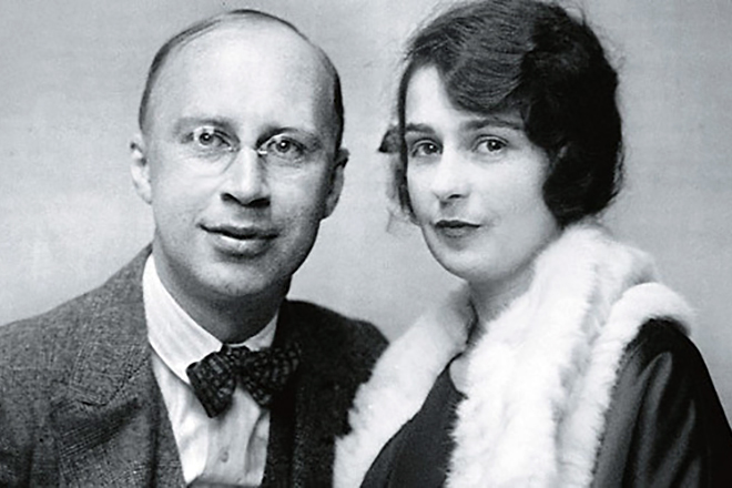 Сергей Прокофьев и его первая жена Каролина