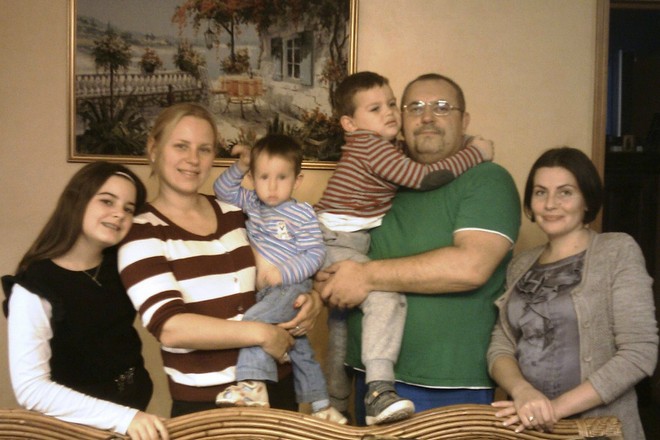 Борис Надеждин с семьей
