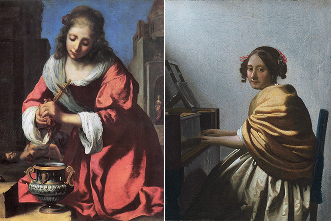 Картины, приписываемые Яну Вермееру «Святая Пракседа» и «Девушка, сидящая за вирджиналем»