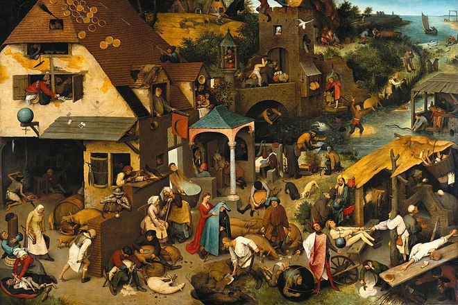 Картина Питера Брейгеля «Фламандские пословицы»