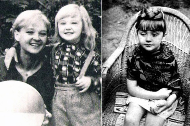 Мария Королева в детстве с мамой Людмилой Гурченко