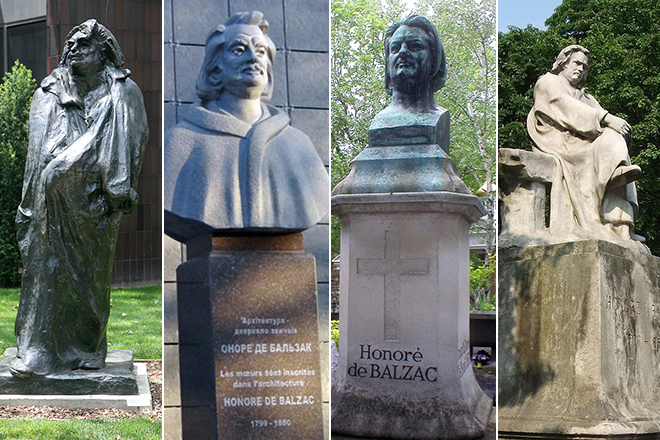 Памятники Оноре де Бальзаку