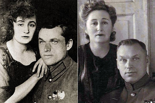 Константин Рокоссовский и его жена Юлия