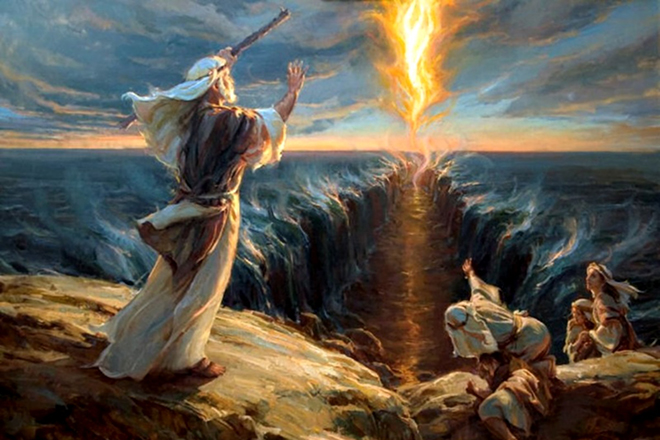Моисей раздвигает море