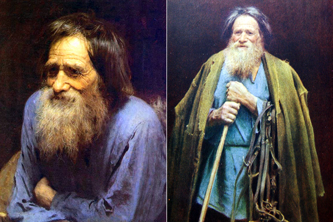 Картины Ивана Крамского «Мина Моисеев» и «Крестьянин с уздечкой. Мина Моисеев»