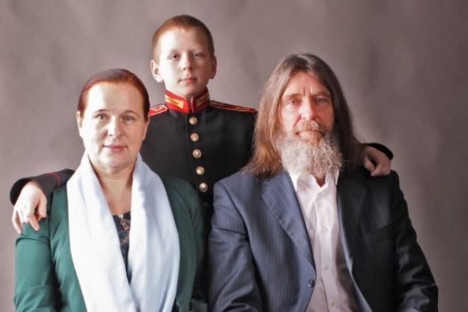 Федор Конюхов с женой и сыном