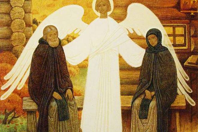 Петр и Феврония с ангелом